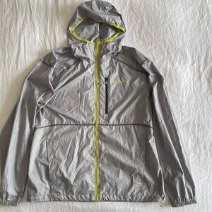 Columbia Gray Windbreaker Jacket w/ Hood (sz L)